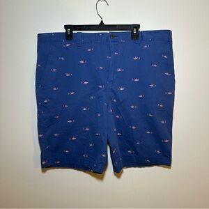 Magellan Outdoors Men's Hiking Dad Shorts Size 42W Blue w/ Pink Tuna Fish